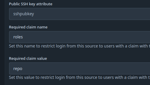 Forgejo OPENIDC config