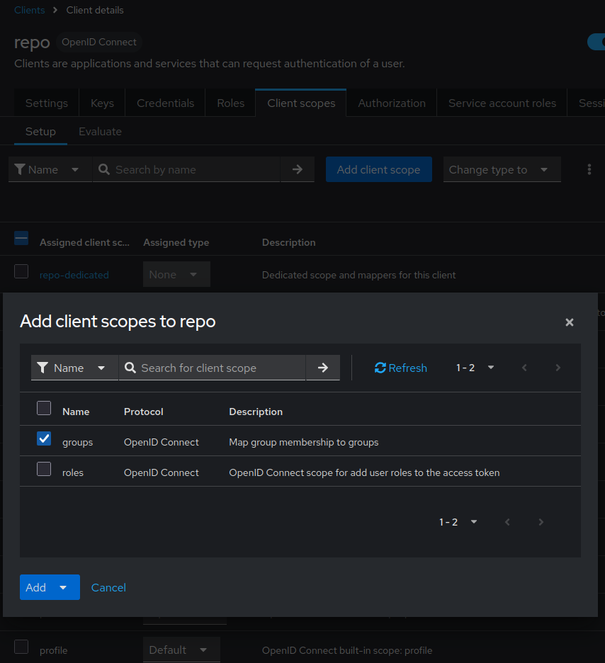 Forgejo keycloak connection